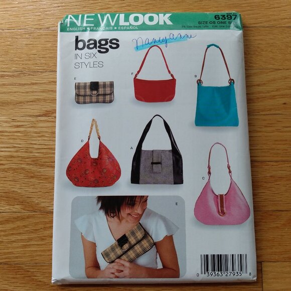 Vintage Purse Sewing Pattern Clutch Handbag 2000s UNCUT 6397 - Picture 1 of 12